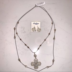 NWT Lucky Brand Necklace and Earring Set